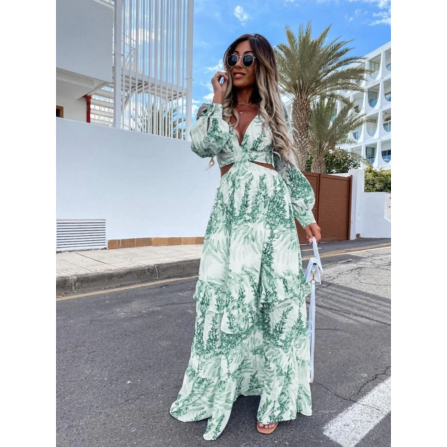 Kathryn - elegante cut-out maxi jurk