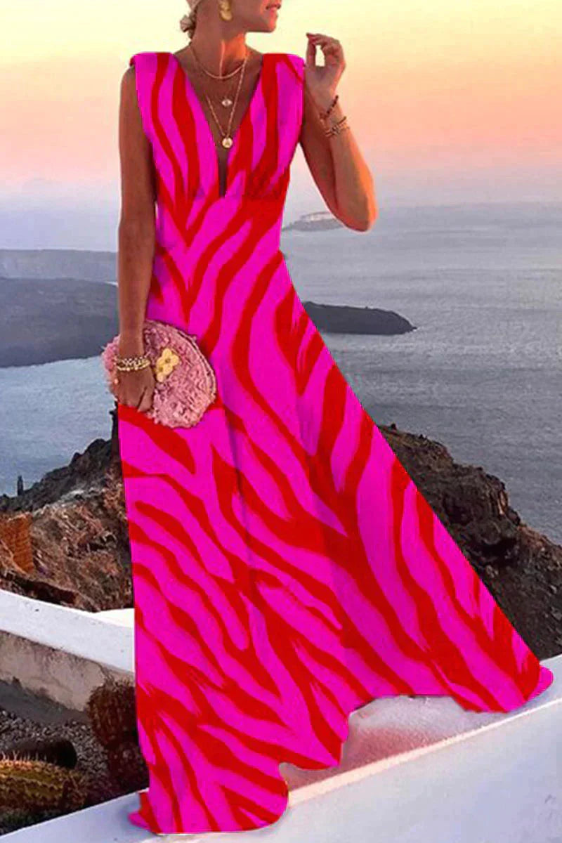 Amira - maxi jurk met diepe v-hals