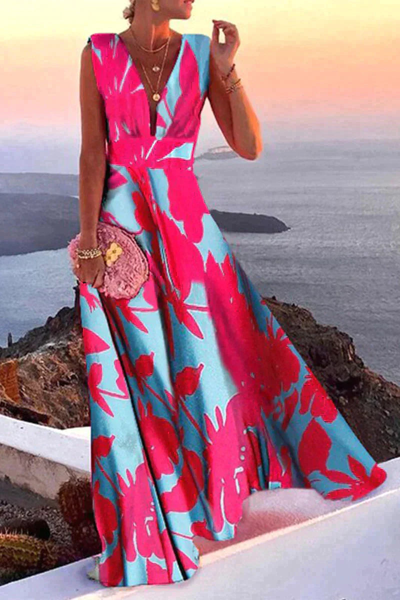Amira - maxi jurk met diepe v-hals