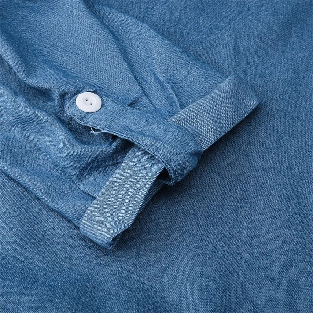 Kiara - casual spijker lang jurk
