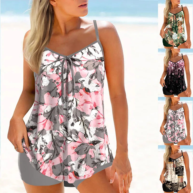 Bloemenprint lint tankini badpakjurk - By La Bella Vie