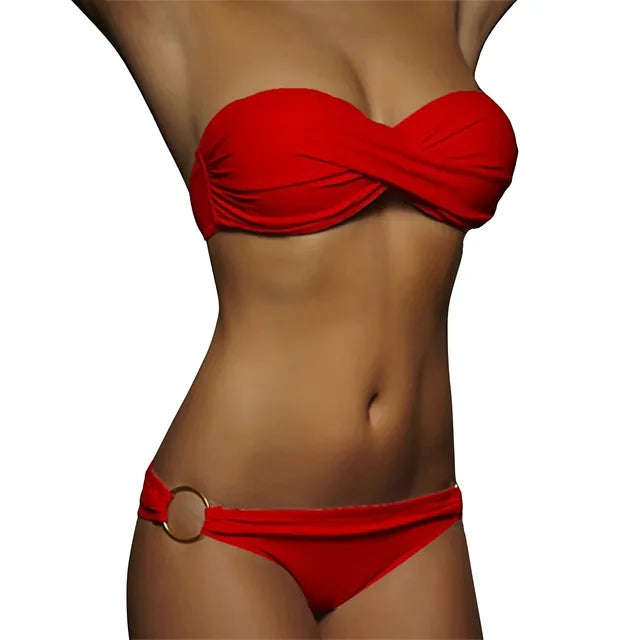 Stijlvolle bandeau bikini set - By La Bella Vie