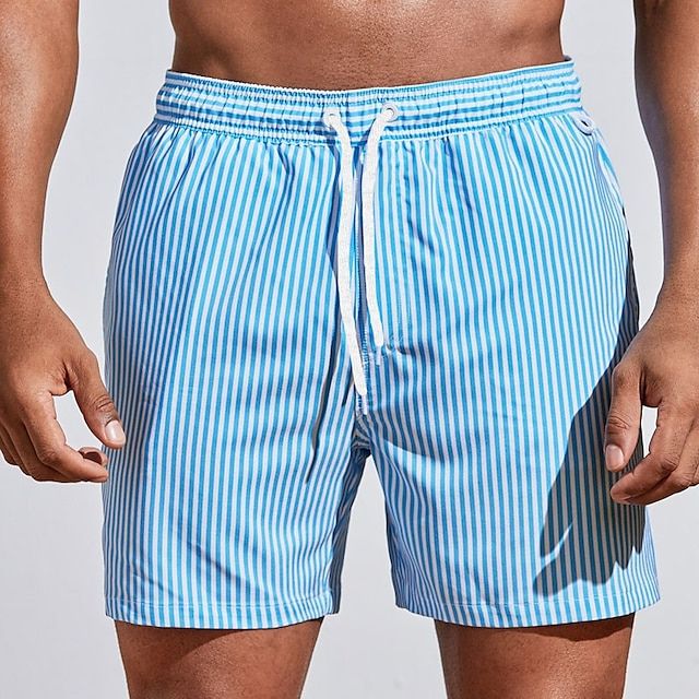 AeroStripe Swim – Gestreepte Heren Zwemshorts, Sneldrogend & Comfortabel (Ook in Grote Maten)