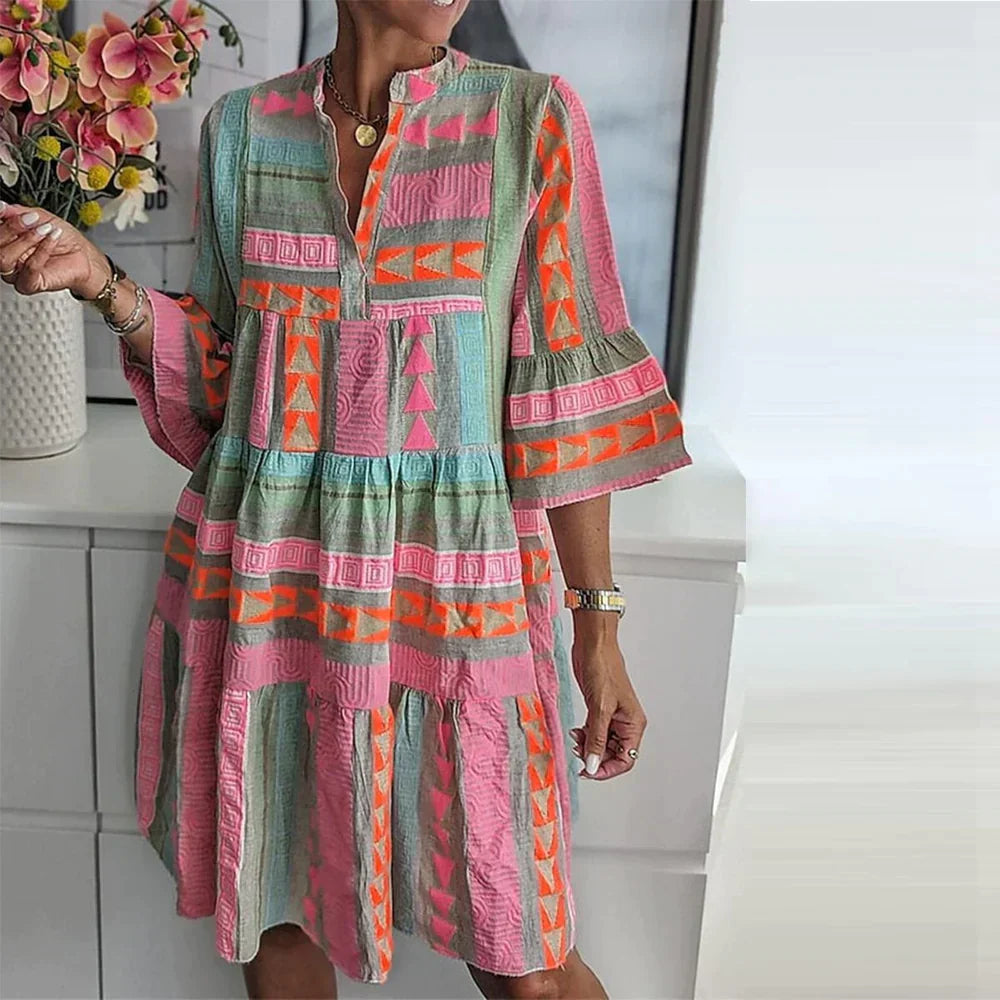 Luna - casual loose retro jurk
