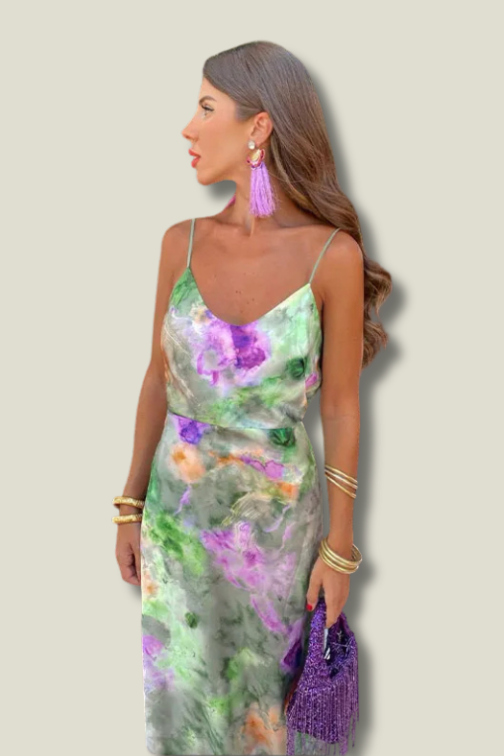Kelsey - elegant corset maxi jurk met afneembare sjaal