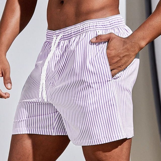 AeroStripe Swim – Gestreepte Heren Zwemshorts, Sneldrogend & Comfortabel (Ook in Grote Maten)
