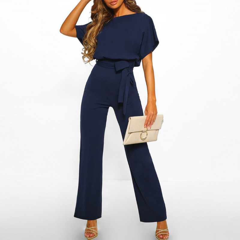 Lena - elegante ceintuur jumpsuit - By La Bella Vie