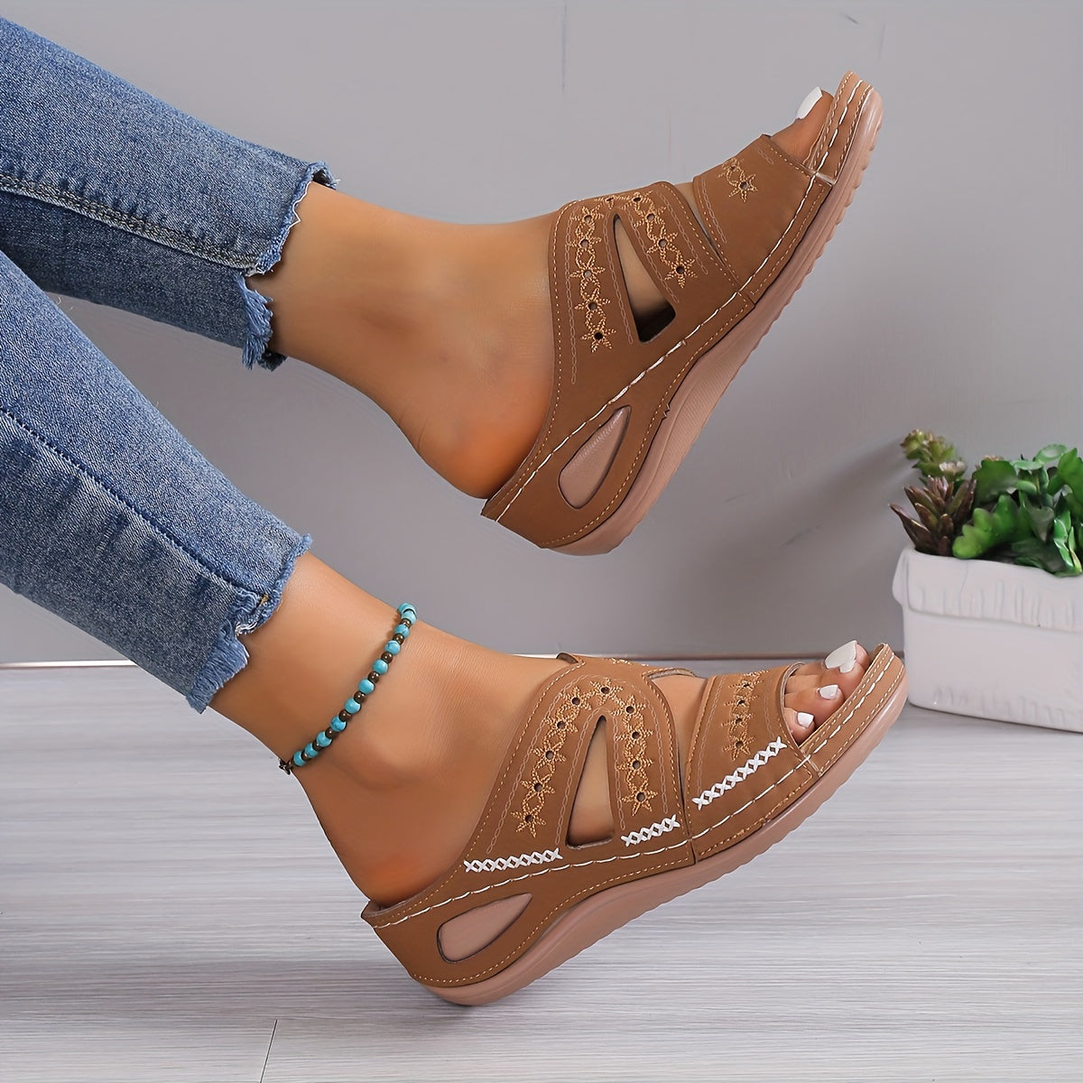 Orthopedische Sandalen met Open Neus - By La Bella Vie