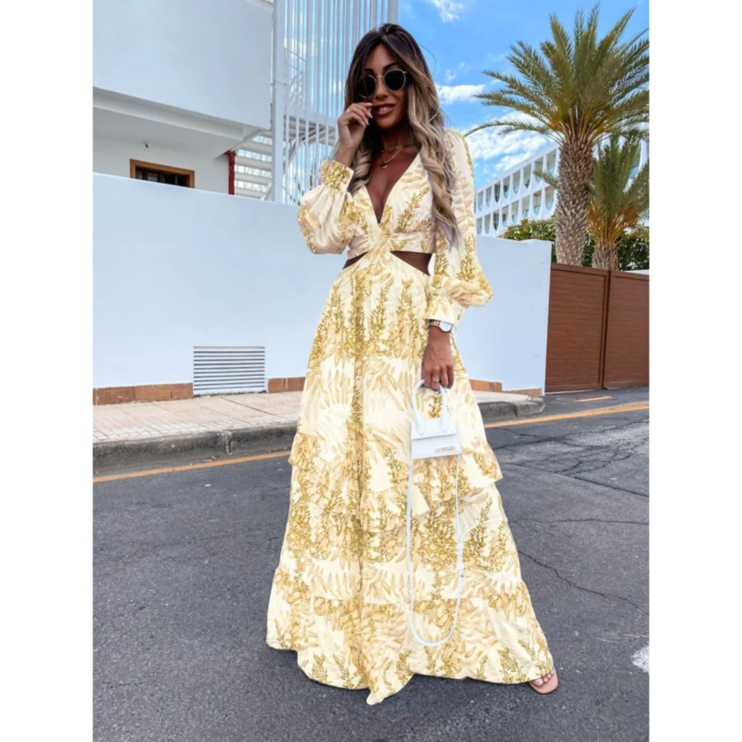 Kathryn - elegante cut-out maxi jurk
