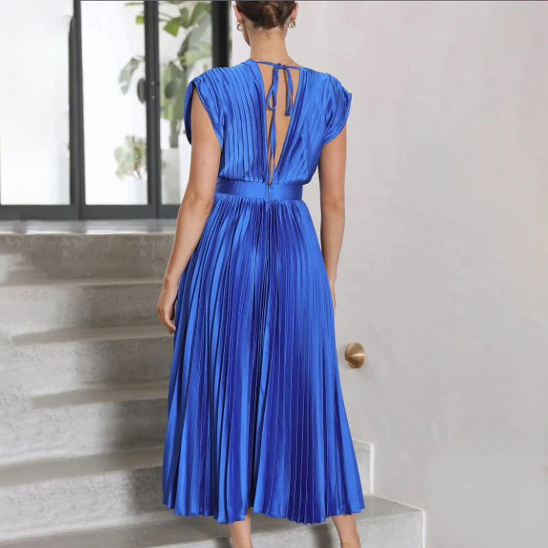Darlene - elegante geplooide maxi-jurk