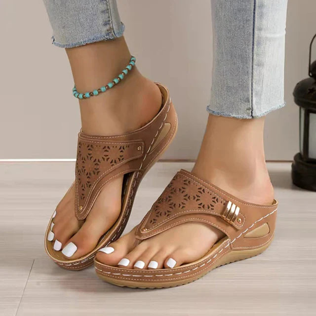 Orthopedische teenslipper met wigvorm - By La Bella Vie