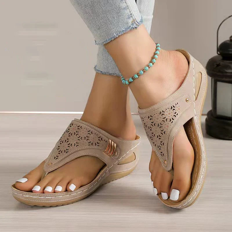 Orthopedische teenslipper met wigvorm - By La Bella Vie