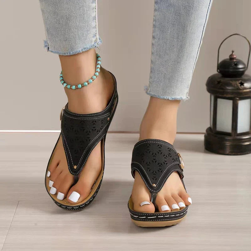 Orthopedische teenslipper met wigvorm - By La Bella Vie