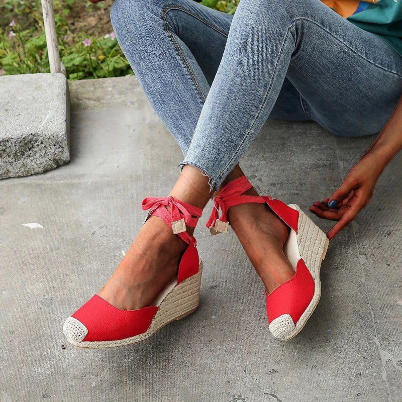 Orthopedische sandalen met kanten bandjes - By La Bella Vie