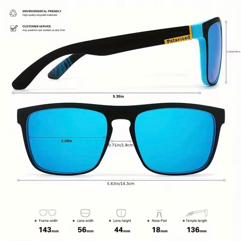 Fashion Vintage Vierkante Gepolariseerde Zonnebril – Luxe UV400 Bril voor Mannen & Vrouwen | Ideaal voor Rijden & Vissen
