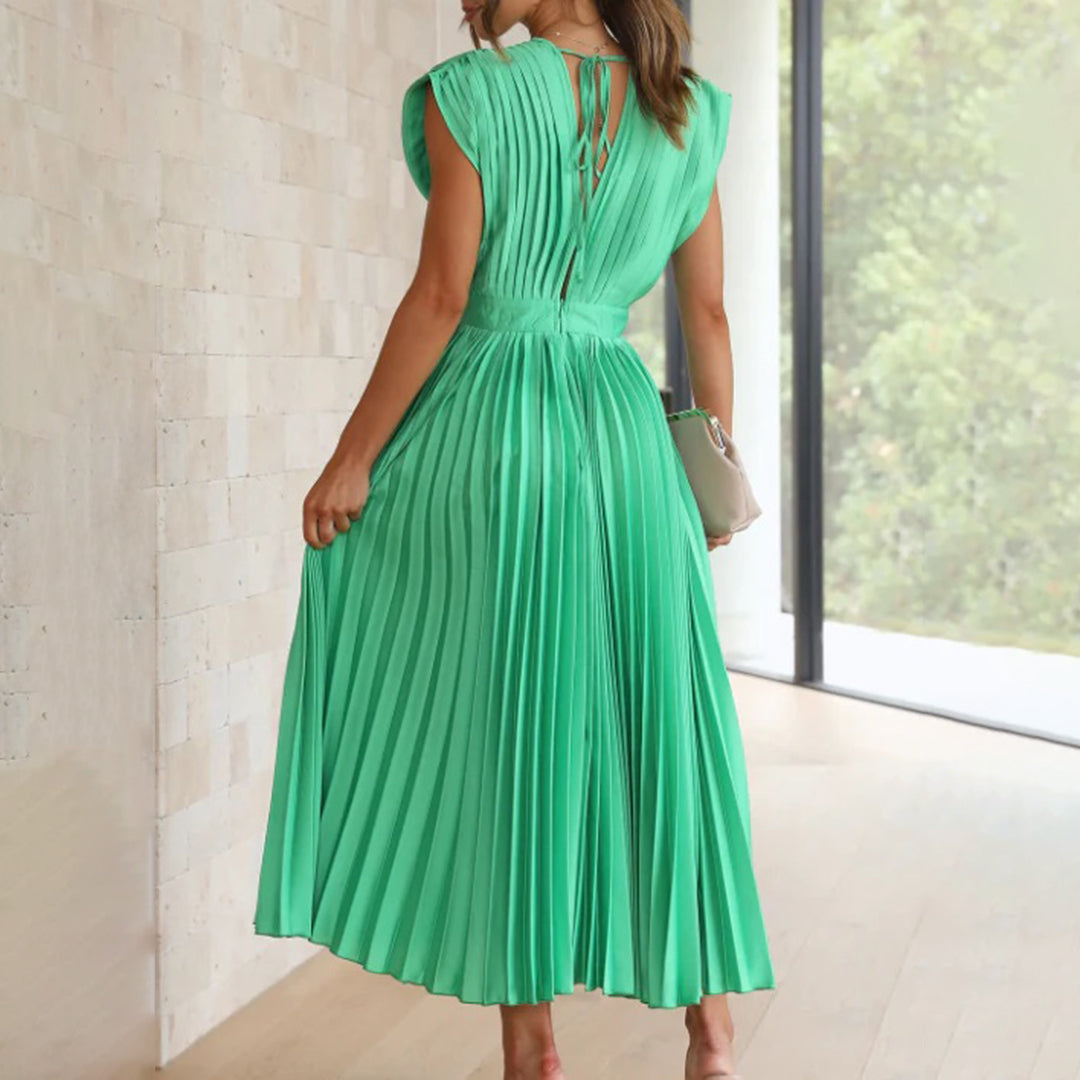 Darlene - elegante geplooide maxi-jurk