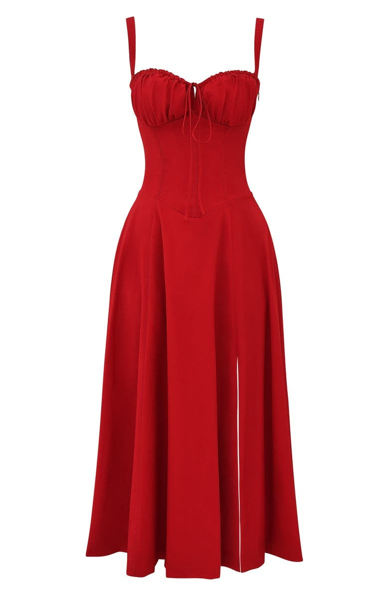 Venice - bloemen bustierjurk met taille vormgeving