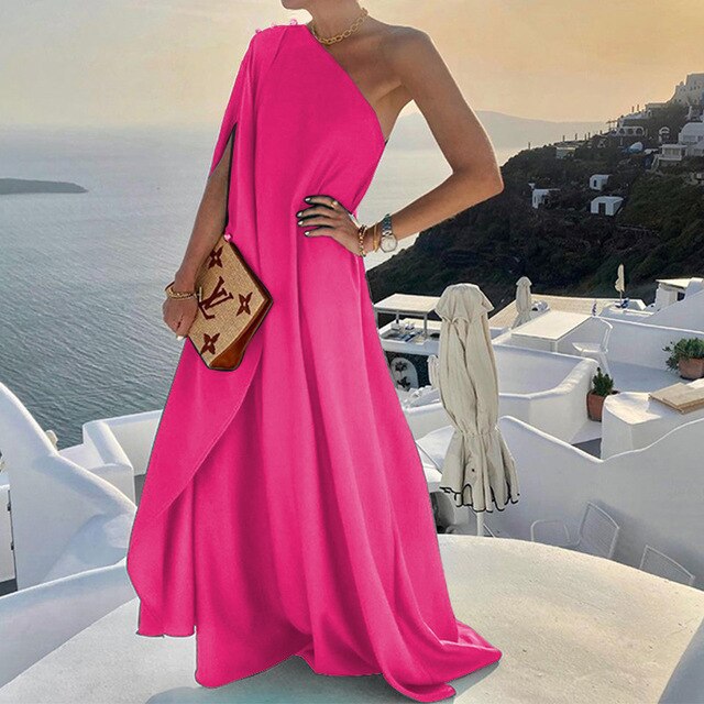 Blythe - elegante one-shoulder chique jurk