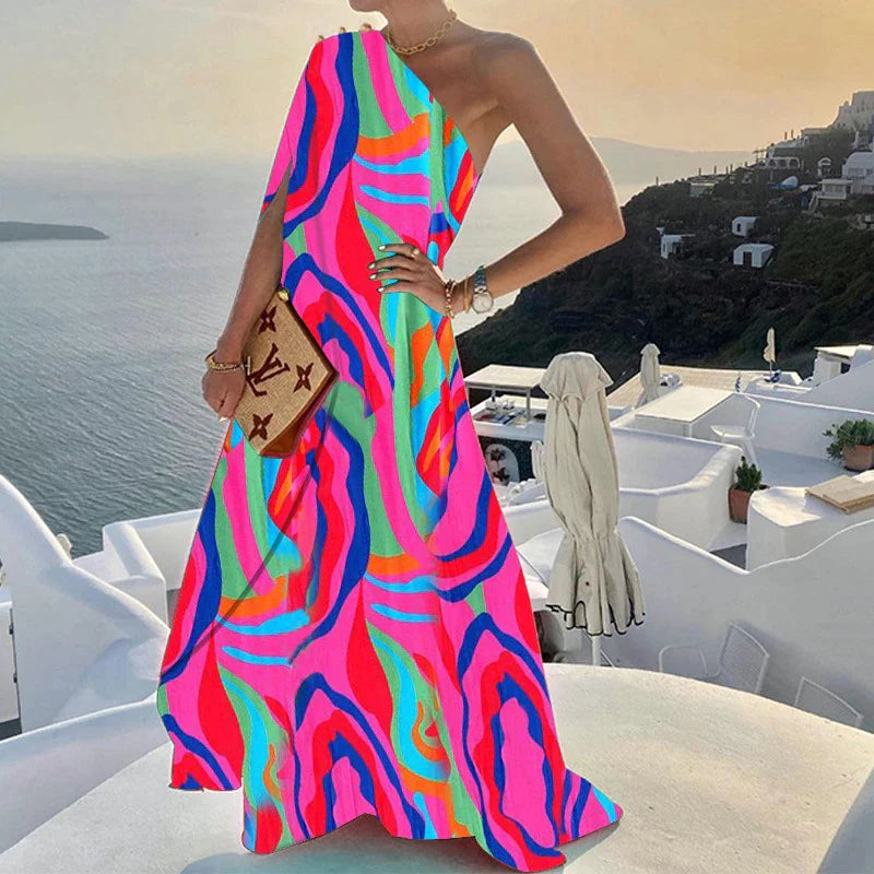 Blythe - elegante one-shoulder chique jurk