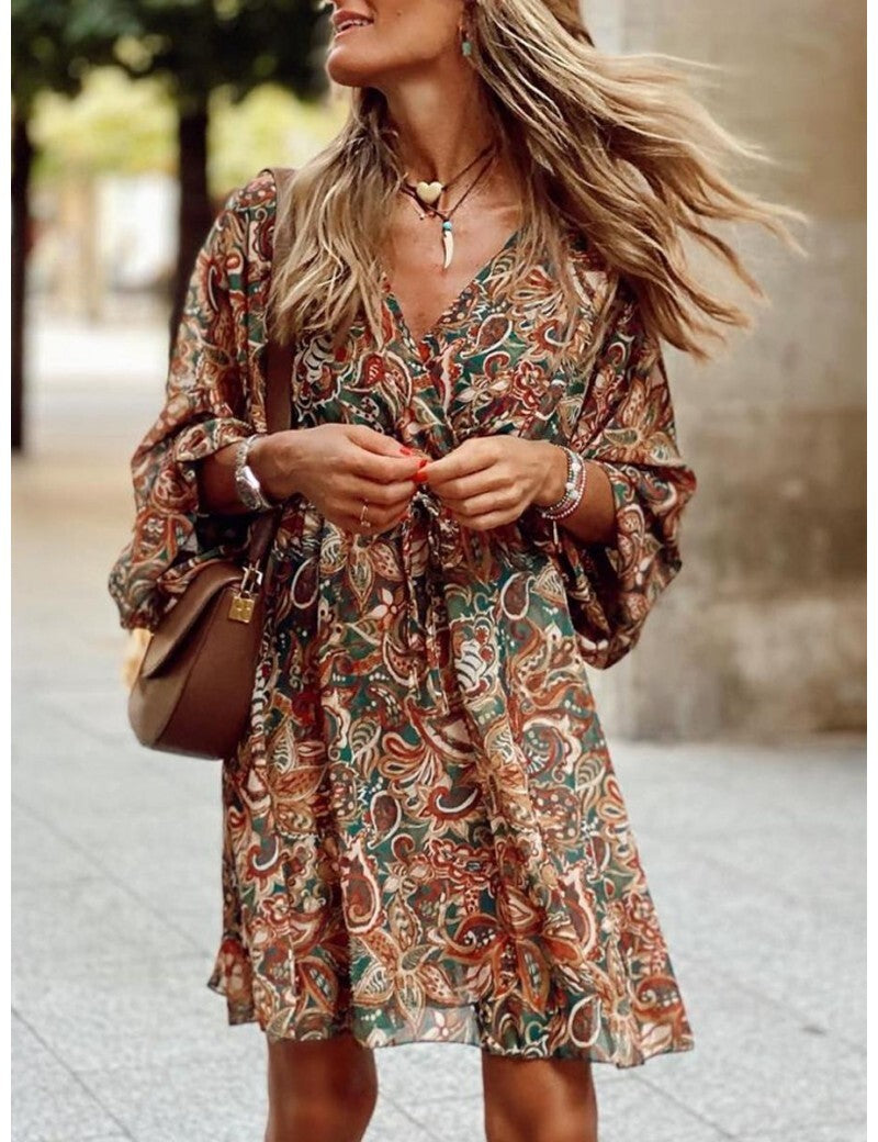 Vivienne - stijlvolle boho mini jurk