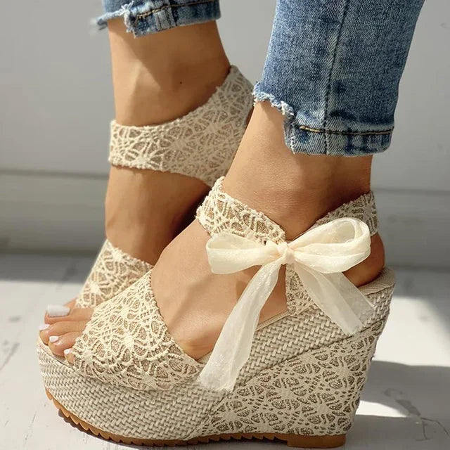 Elegante Orthopedische Sleehak Espadrilles - By La Bella Vie
