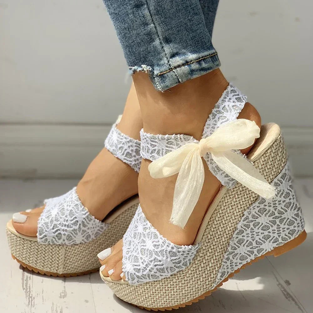 Elegante Orthopedische Sleehak Espadrilles - By La Bella Vie