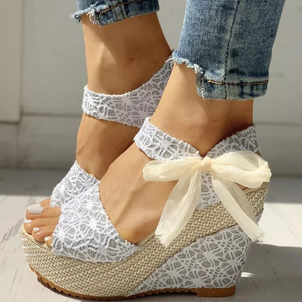 Elegante Orthopedische Sleehak Espadrilles - By La Bella Vie