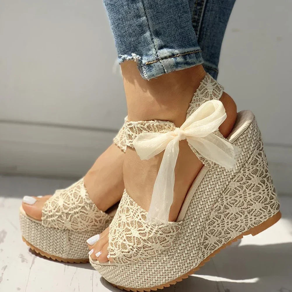 Elegante Orthopedische Sleehak Espadrilles - By La Bella Vie