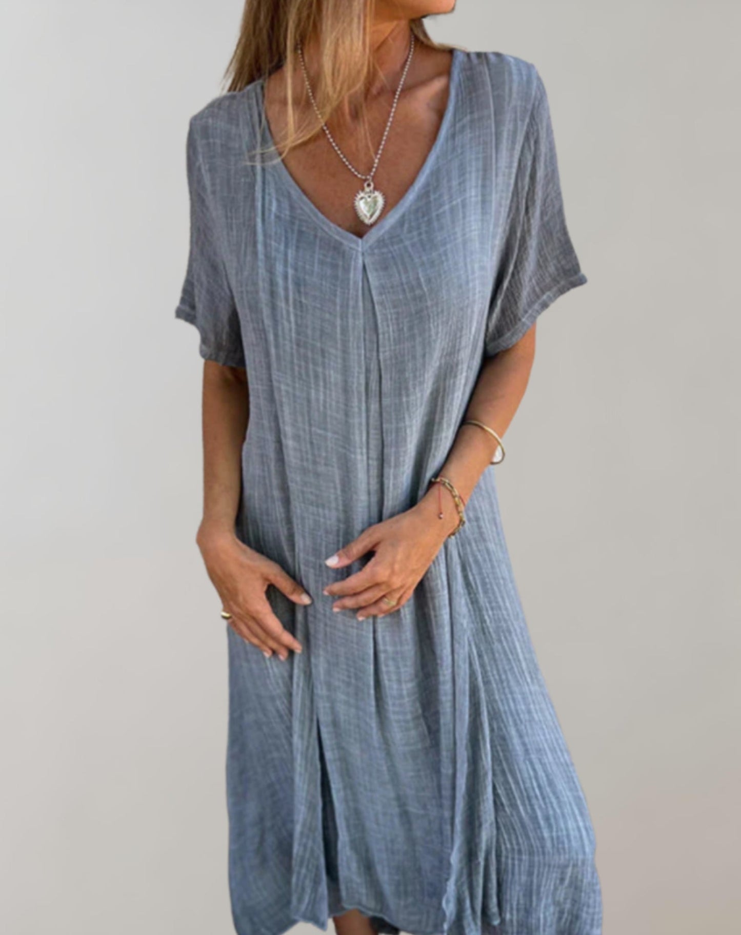 Tenzin - Casual losse zomerjurk met V-hals