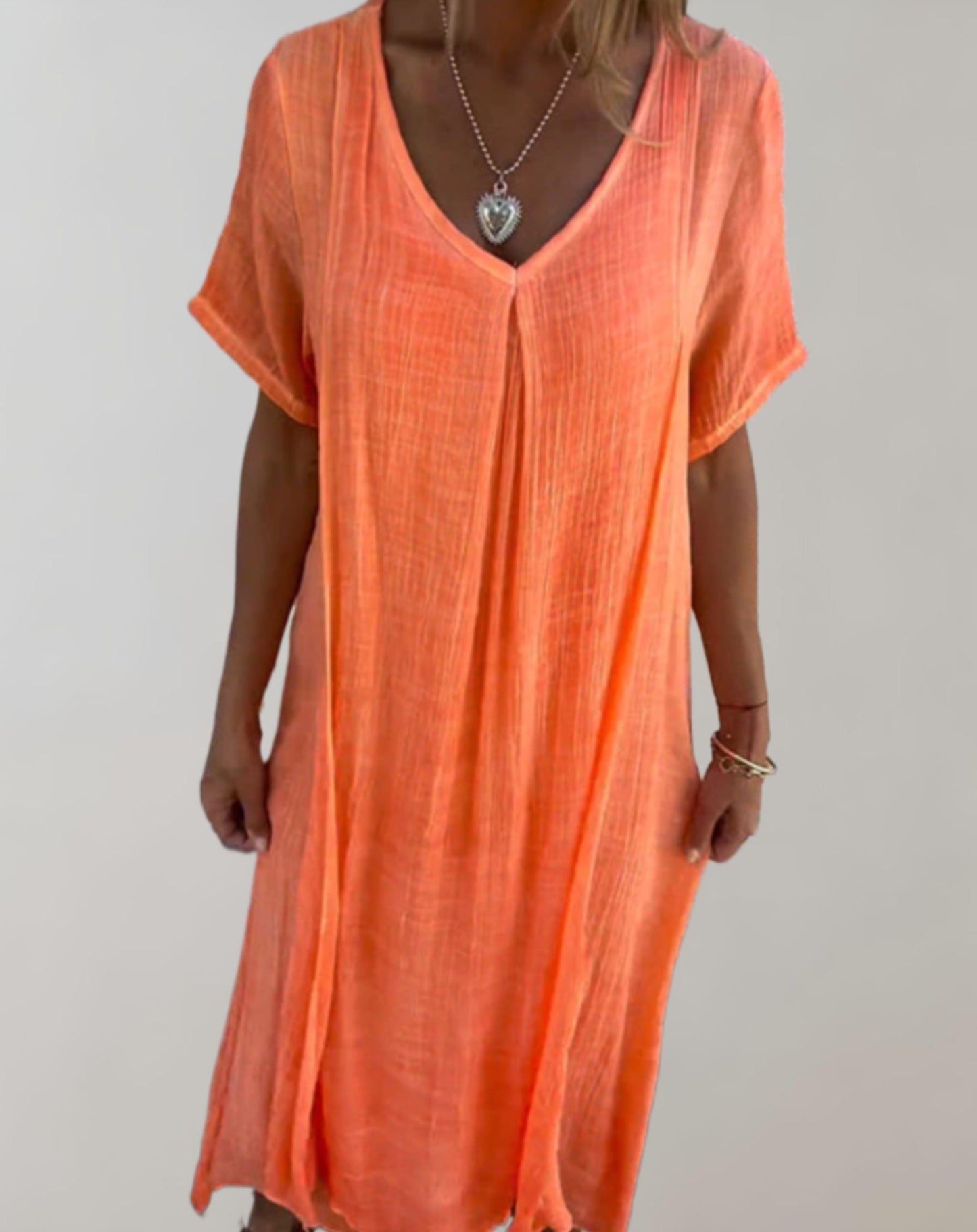 Tenzin - Casual losse zomerjurk met V-hals