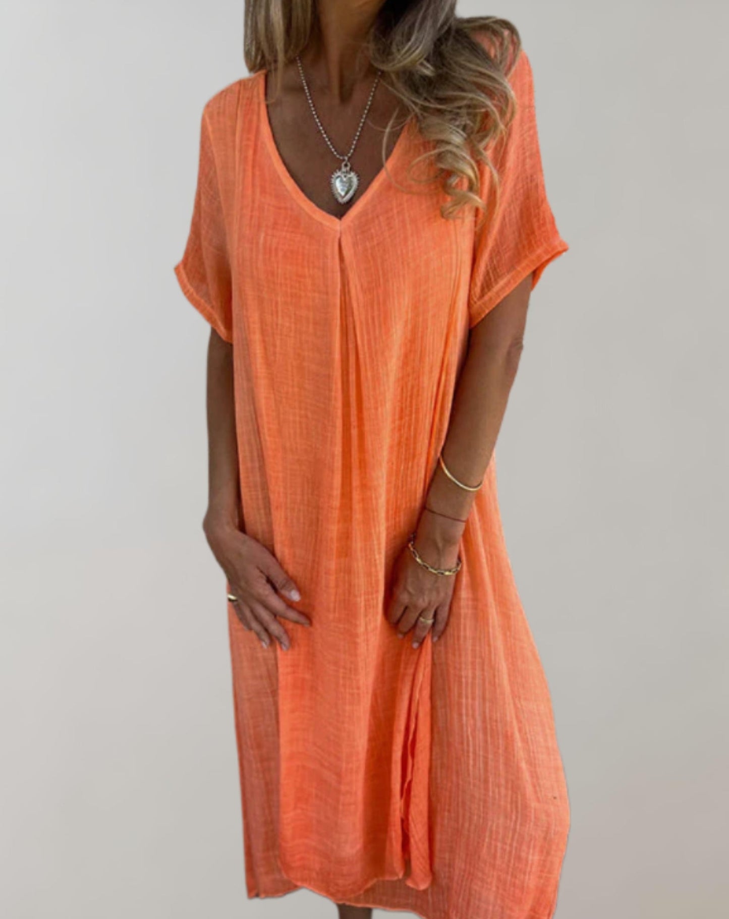 Tenzin - Casual losse zomerjurk met V-hals