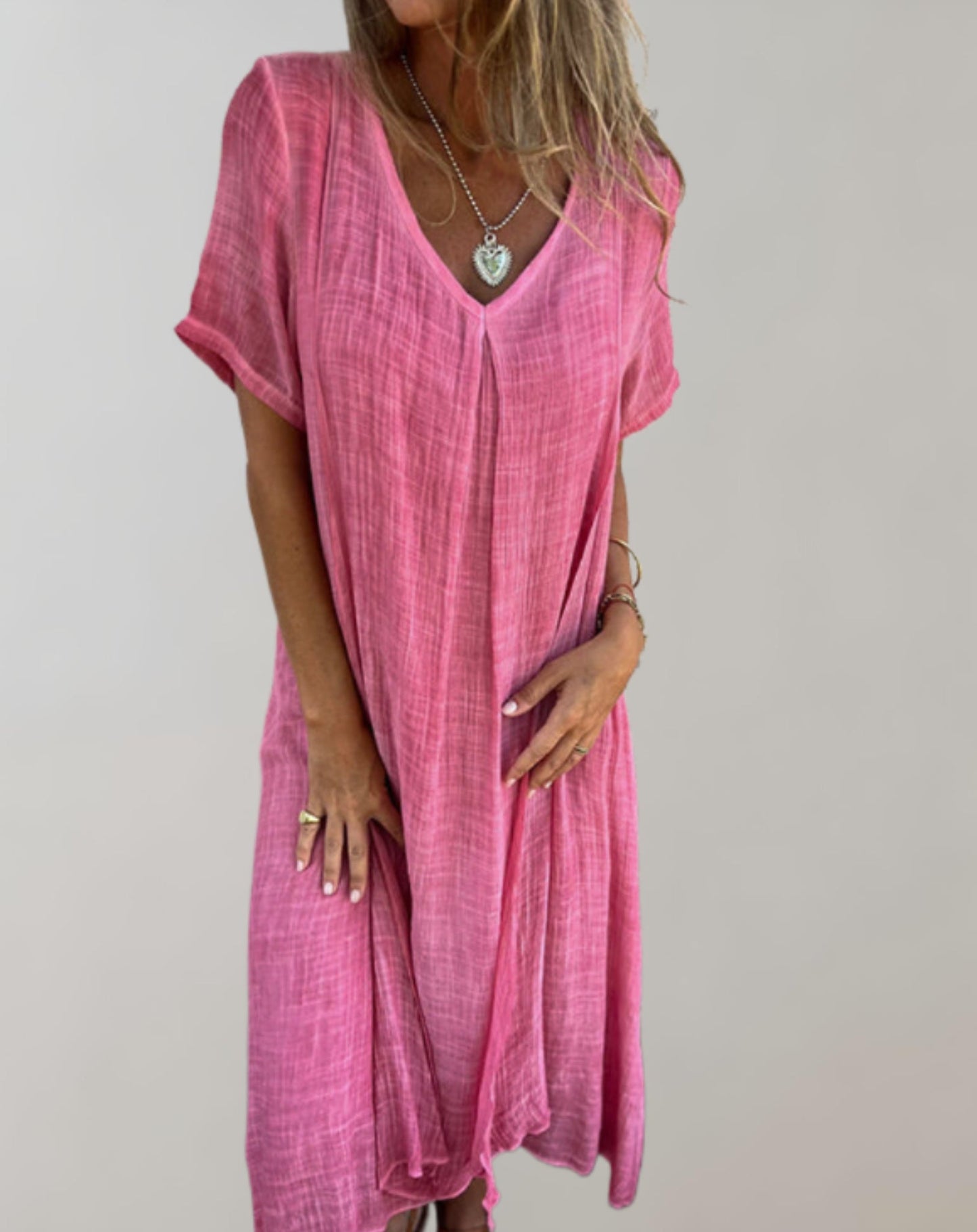 Tenzin - Casual losse zomerjurk met V-hals