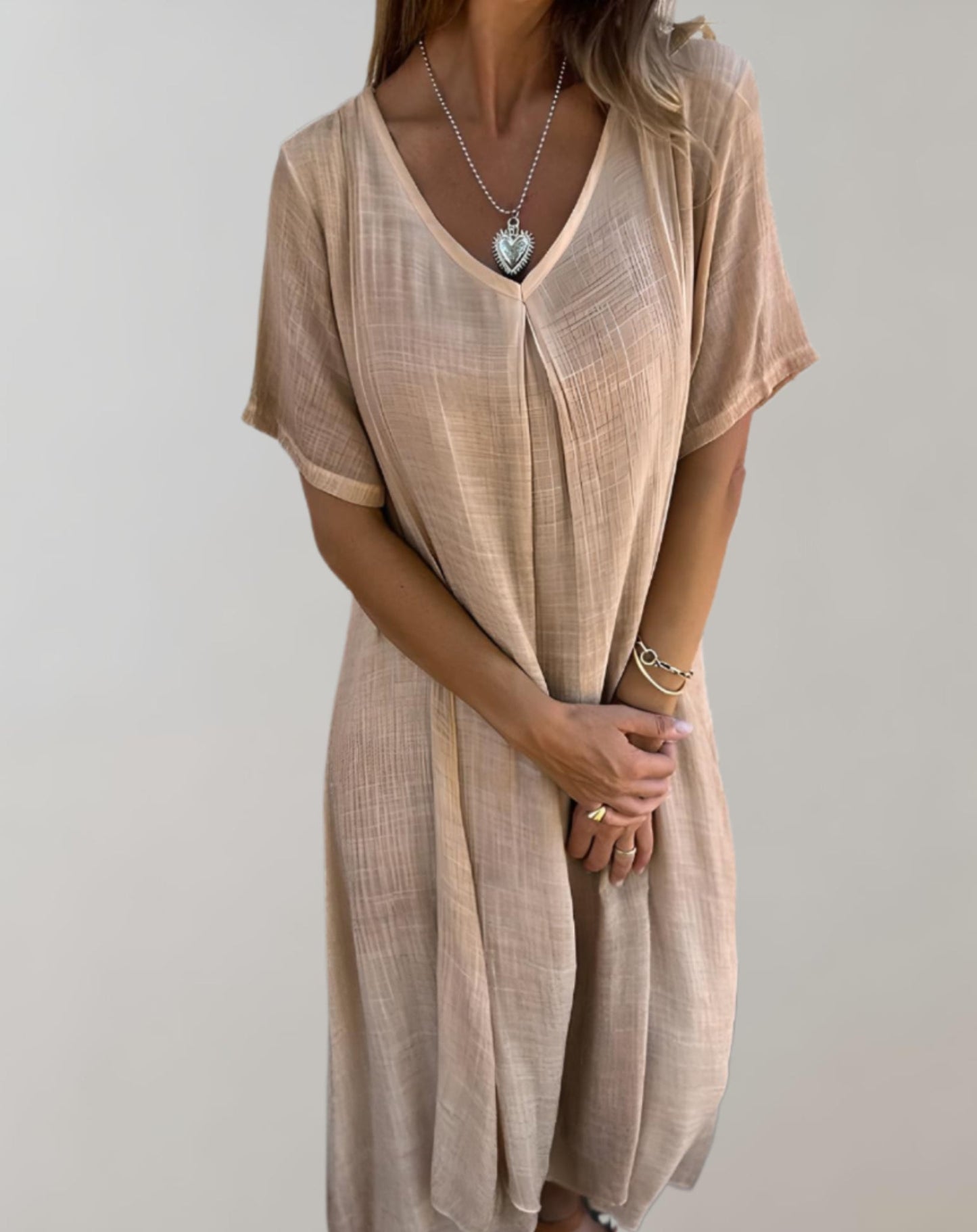 Tenzin - Casual losse zomerjurk met V-hals
