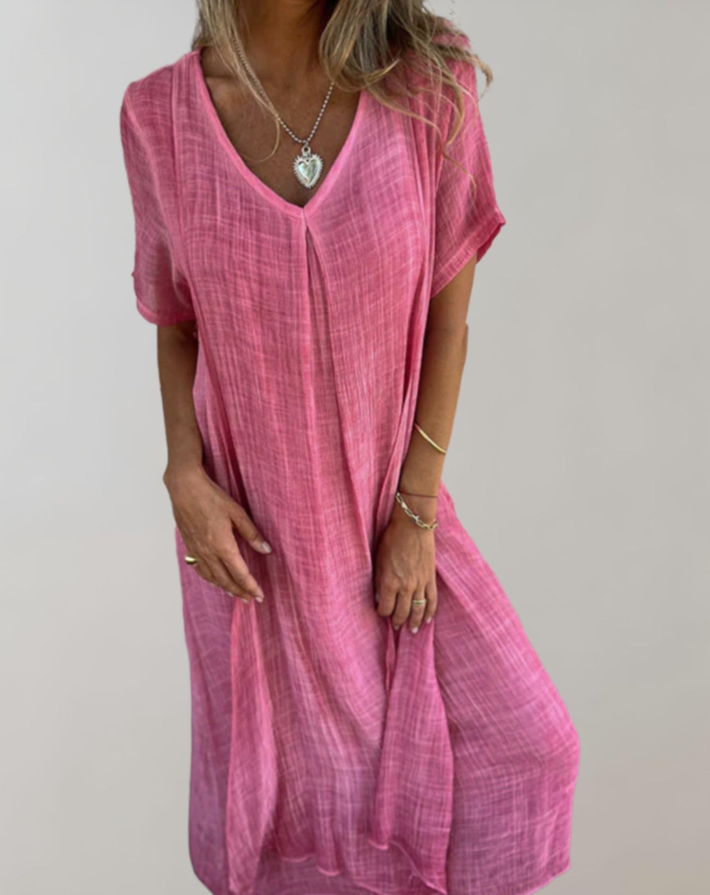 Tenzin - Casual losse zomerjurk met V-hals