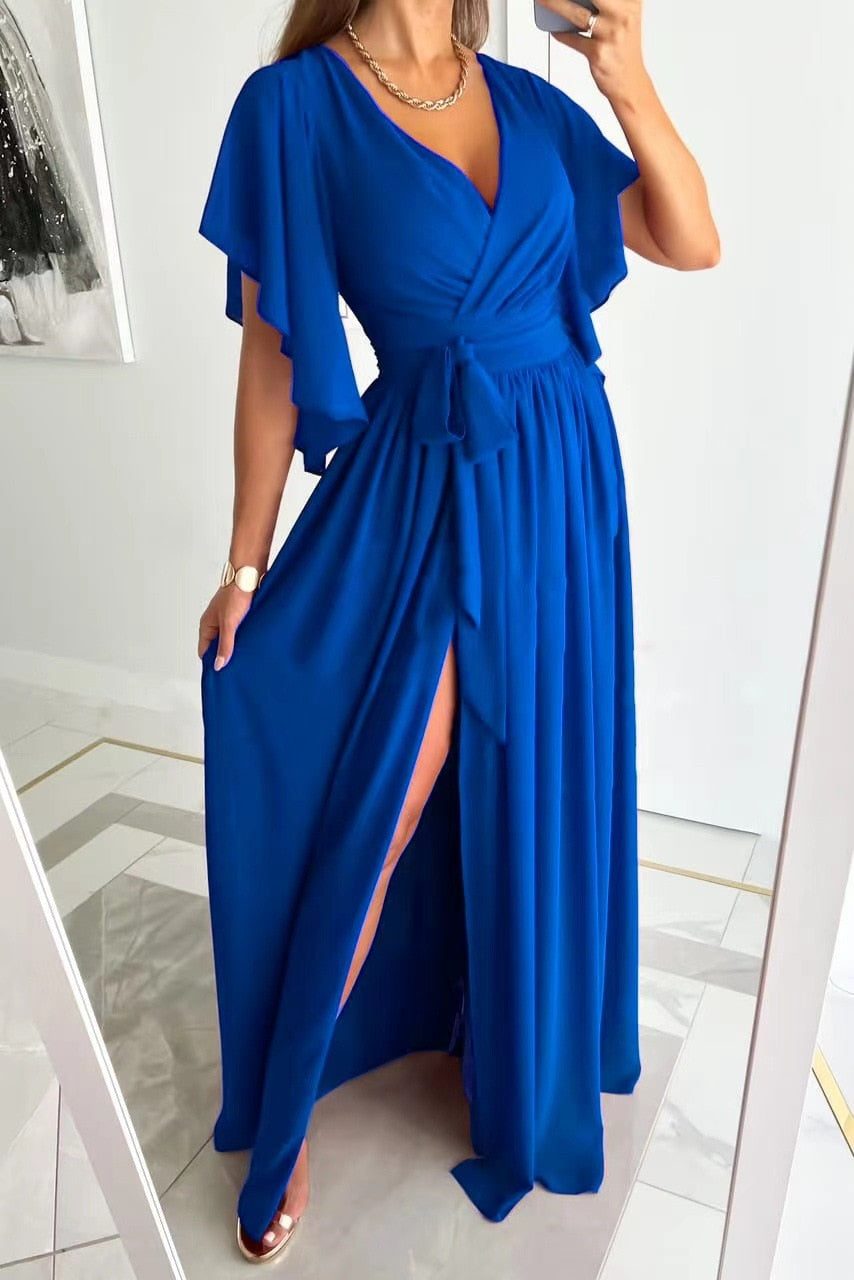 Winona - elegante maxi wikkel maxi jurk