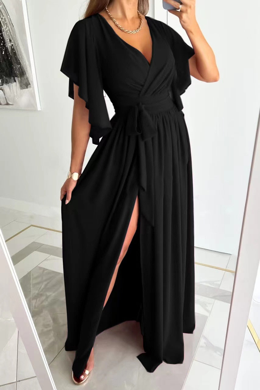 Winona - elegante maxi wikkel maxi jurk