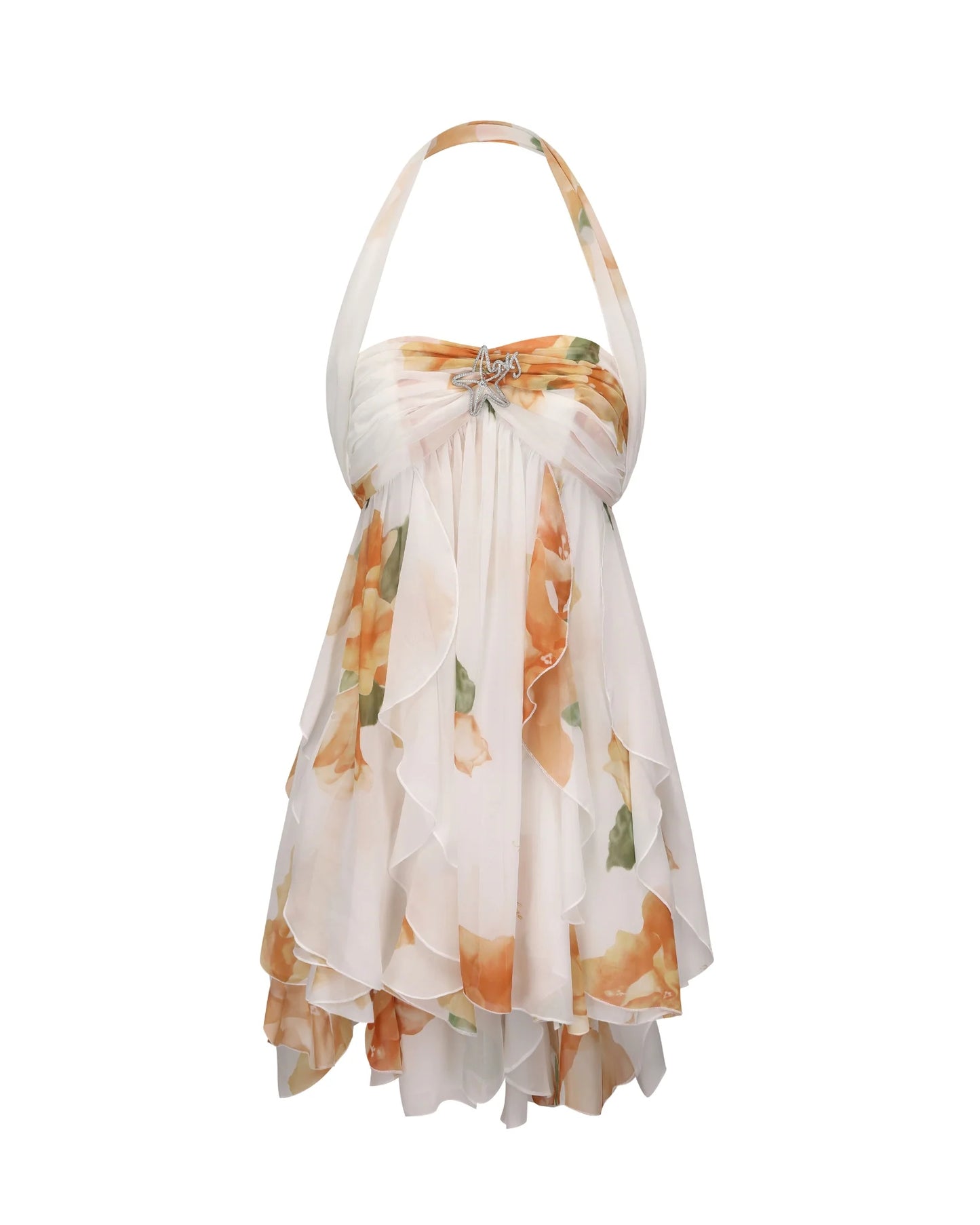 Arabella Mini jurk van chiffon met bloemenprint - By La Bella Vie