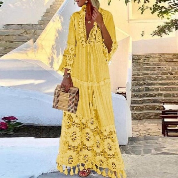 Valeria - kanten zomer maxi jurk