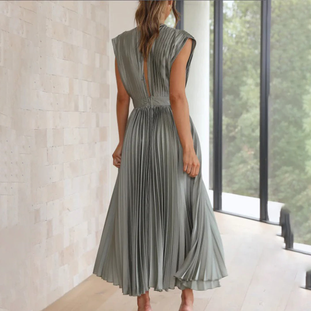 Darlene - elegante geplooide maxi-jurk