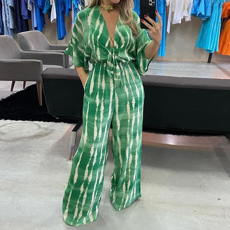 Gianna - stijlvolle jumpsuit met diepe v-hals - By La Bella Vie