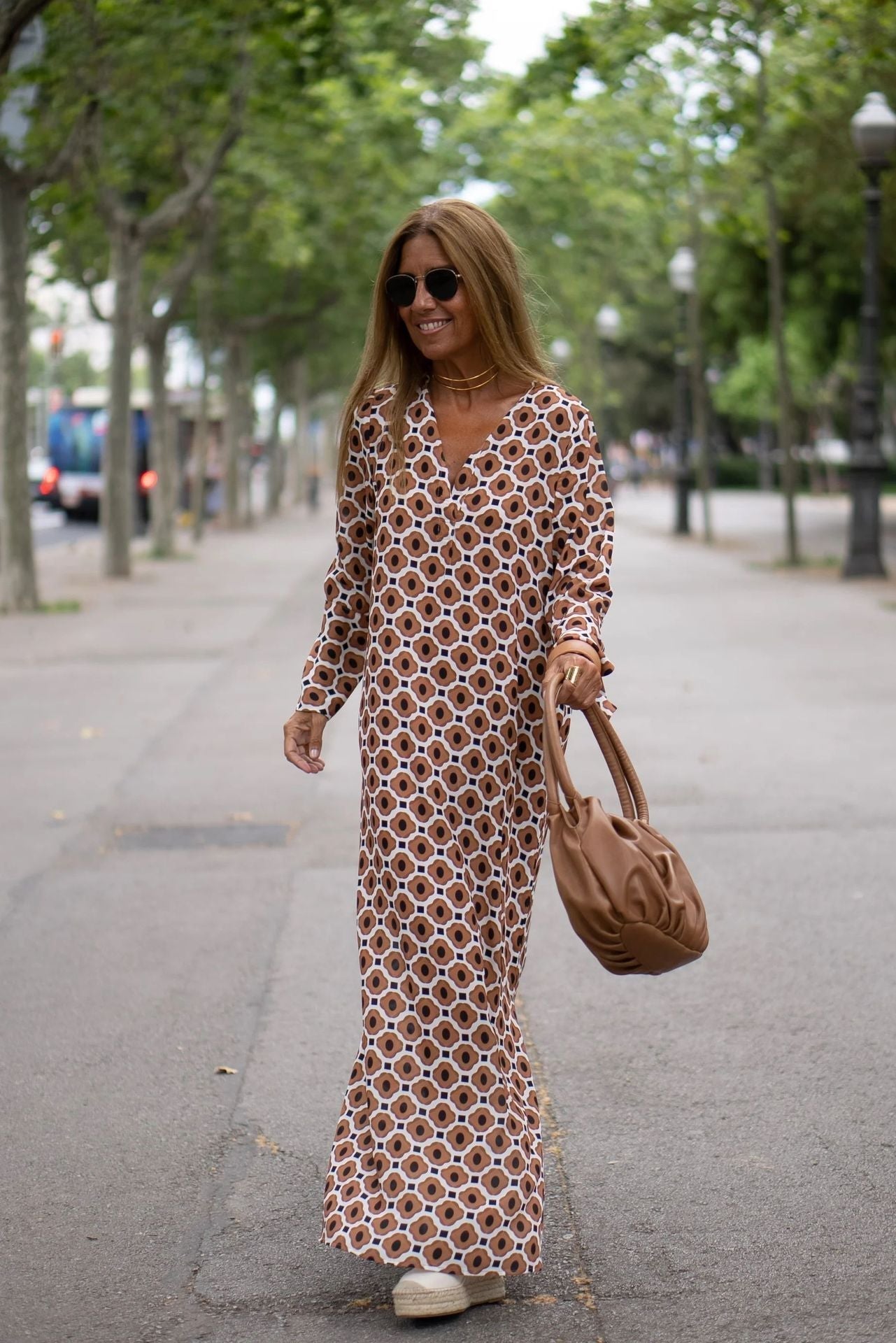 Cora - Chic Maxi jurk met print - By La Bella Vie