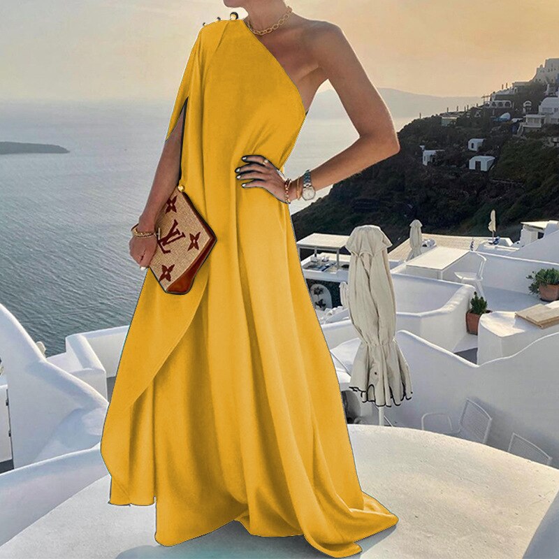 Blythe - elegante one-shoulder chique jurk