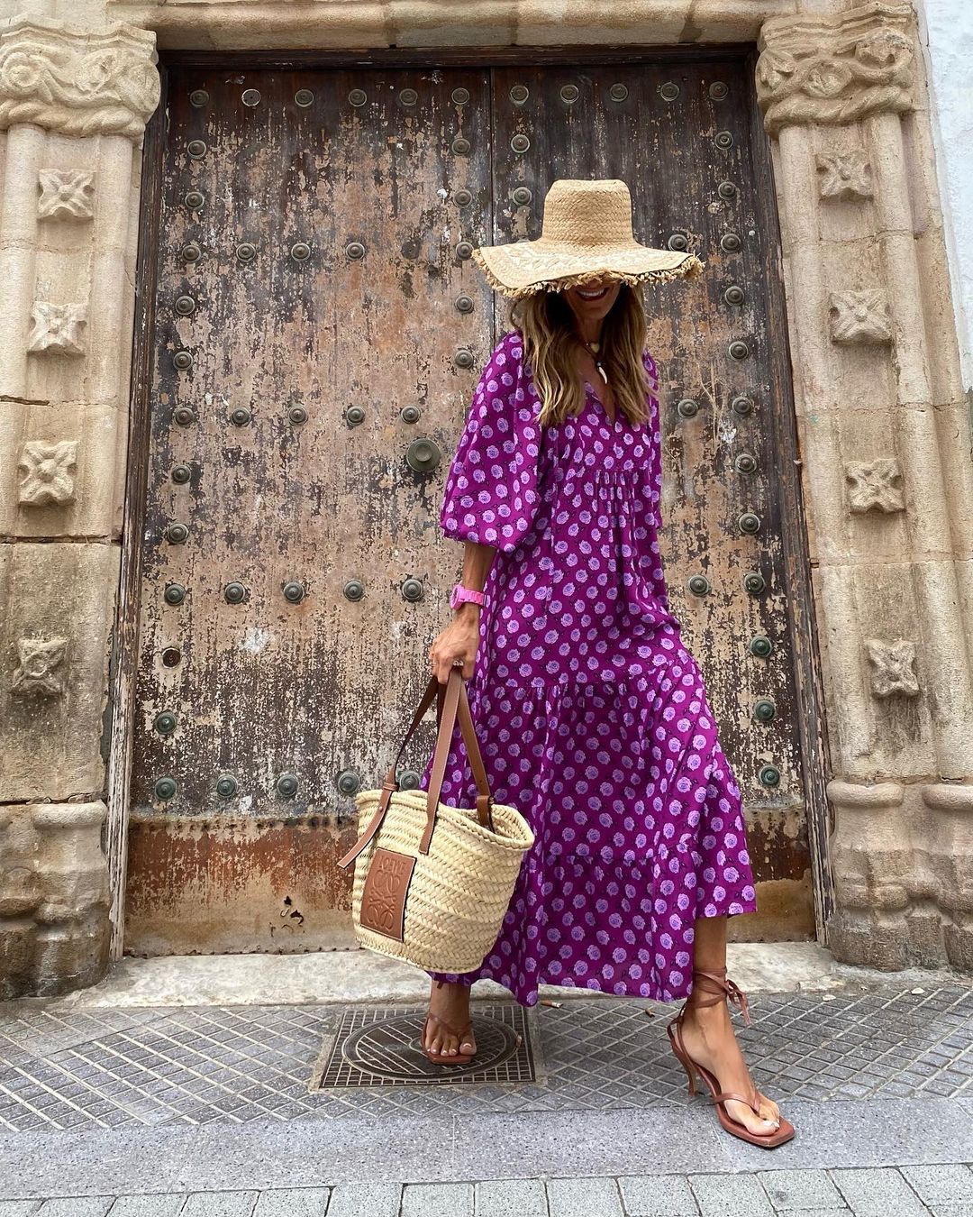 Riley - casual bedrukte maxi-jurk