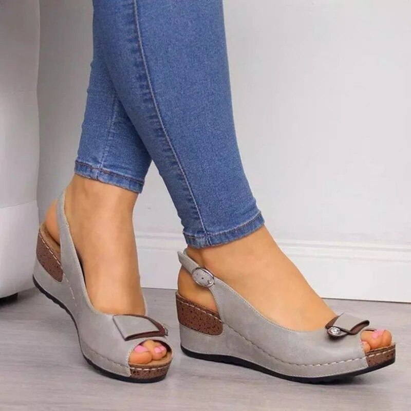 Orthopedische Peeptoe Chic Sandalen - By La Bella Vie