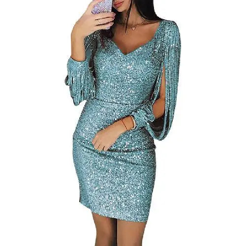 Emery - Pailletten Midi Jurk