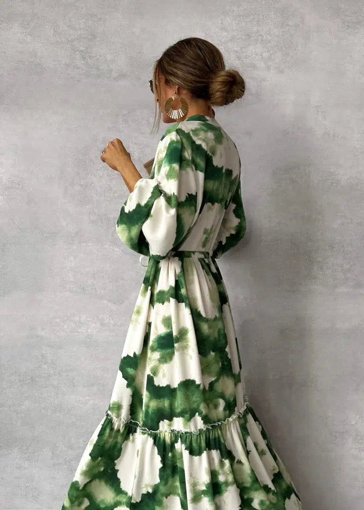 Taelyn - elegante maxi-jurk met print