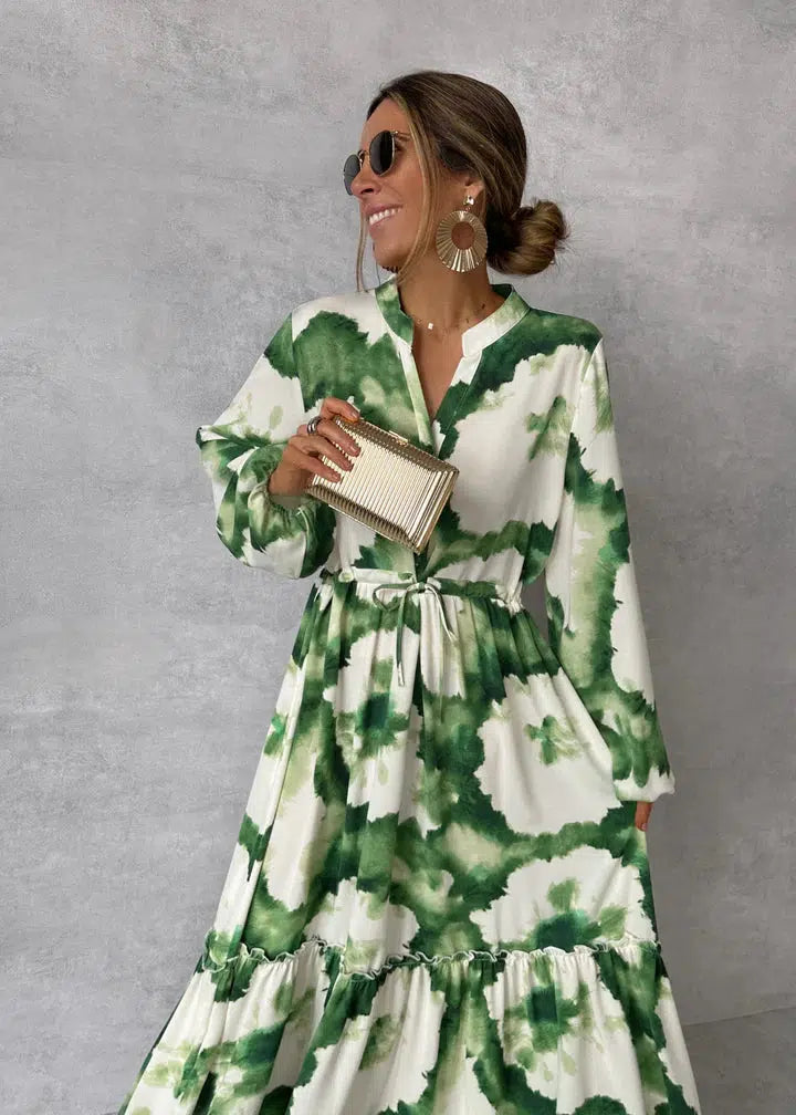 Taelyn - elegante maxi-jurk met print