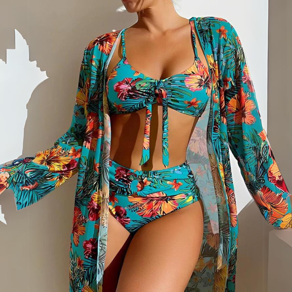 Stijlvolle bloemen bikini set - By La Bella Vie