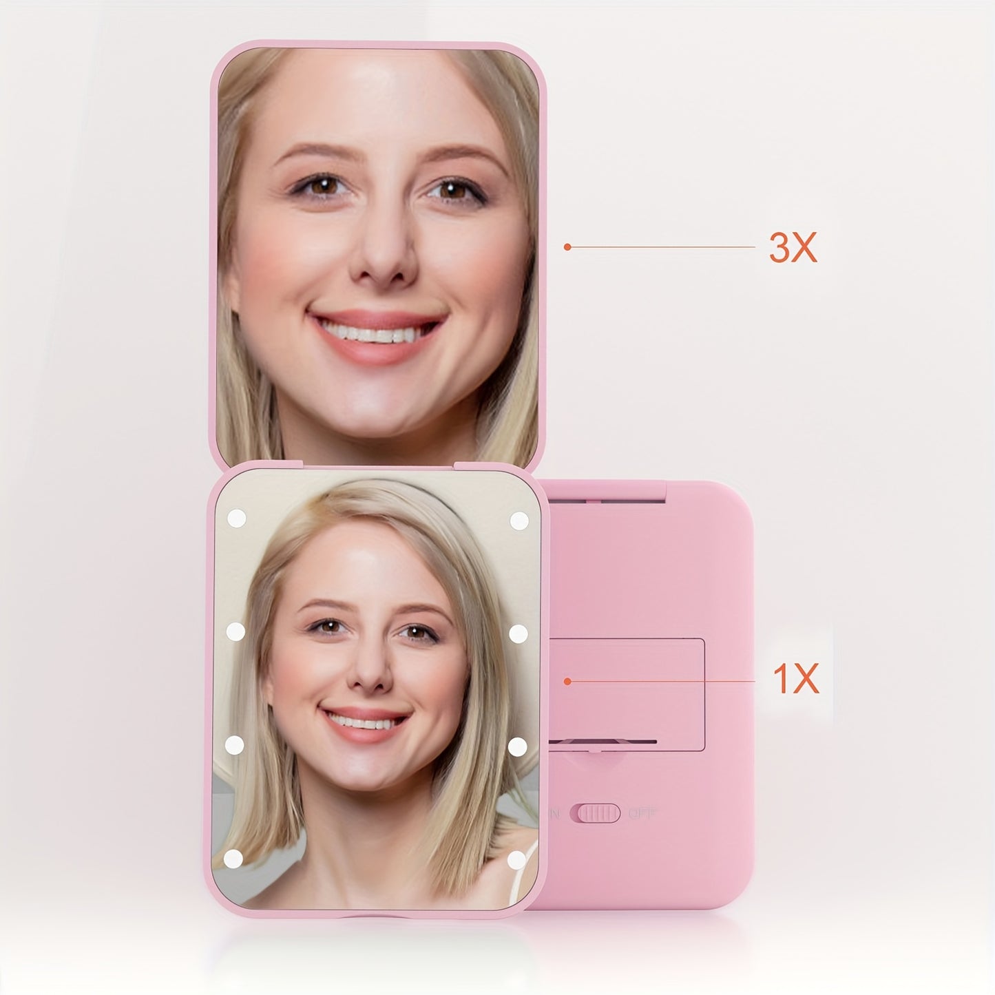 Draagbare LED Make-up Spiegel – Compact, Veilig & Altijd Stijlvol