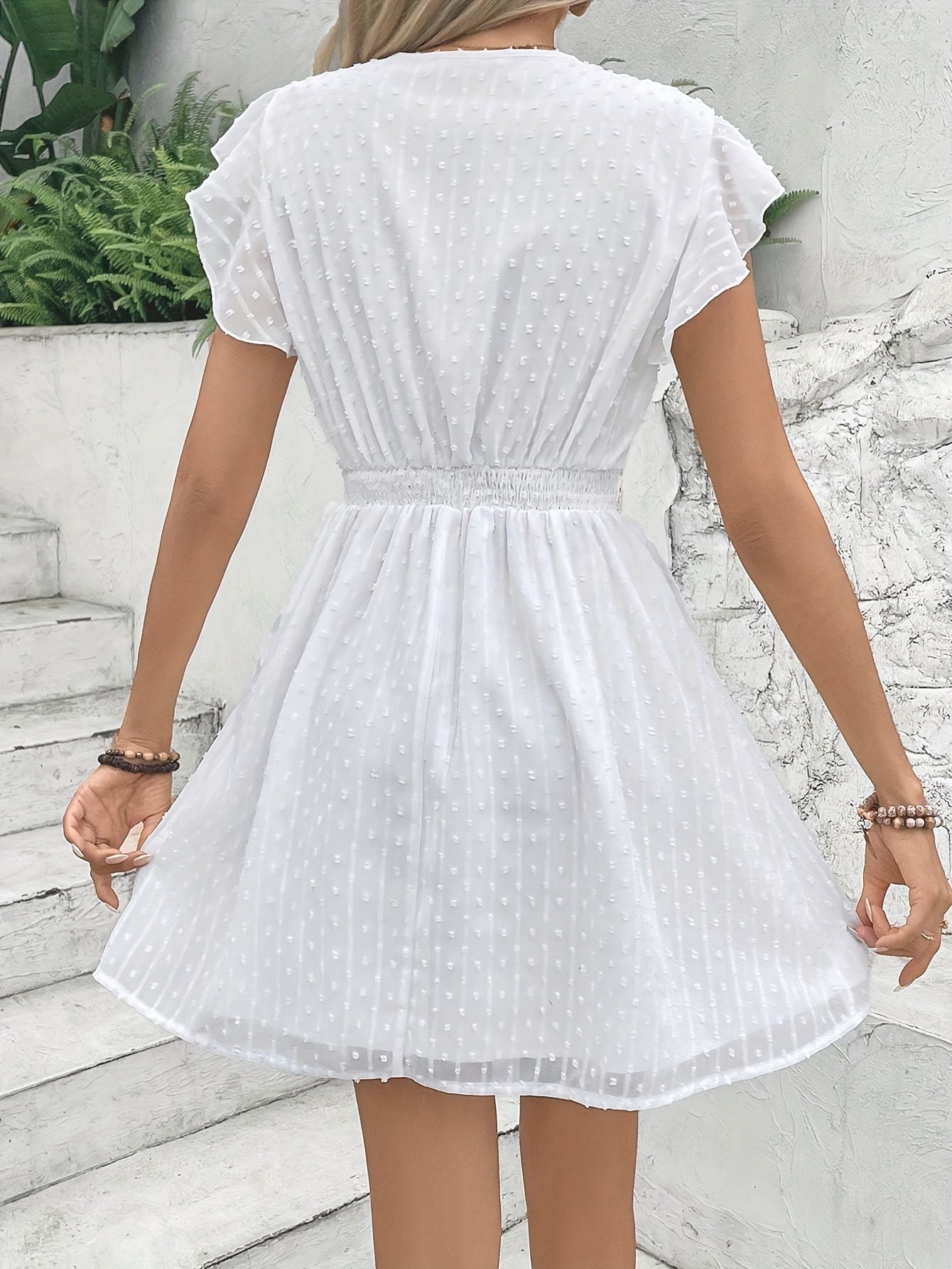 Elegante Franse Kanten A-lijn Zomerjurk – Licht & Chic